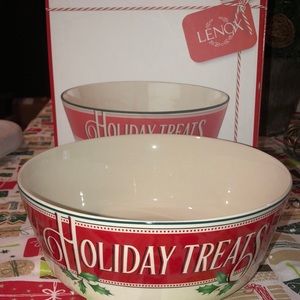 Lenox Vintage Treats Holiday Serving Bowl NIB
